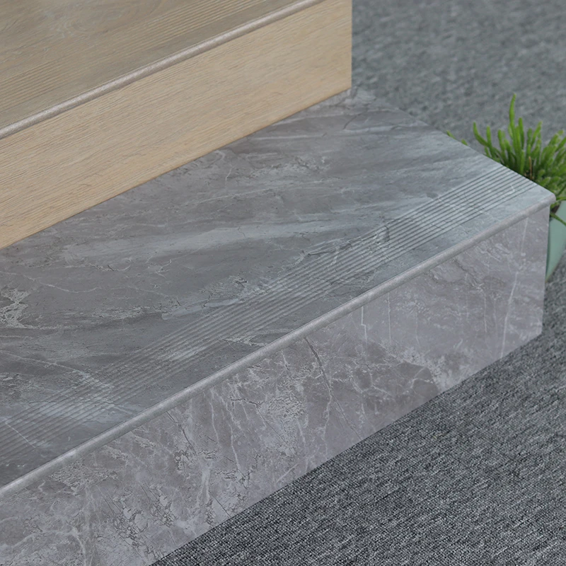 120x30cm Marble Look Stair Tiles Interior Finish Anti Slip Ceramic Stepping Stairs Tiles