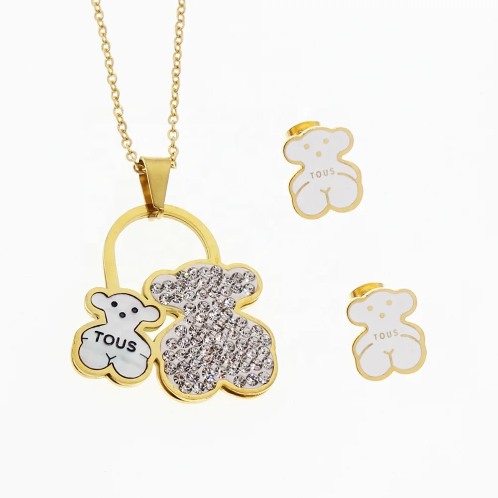 
Cute animal Shaped Stainless Steel Jewelry Set Latest Design Jewelry Wholesale Jewelry Made In China guangzhou 
