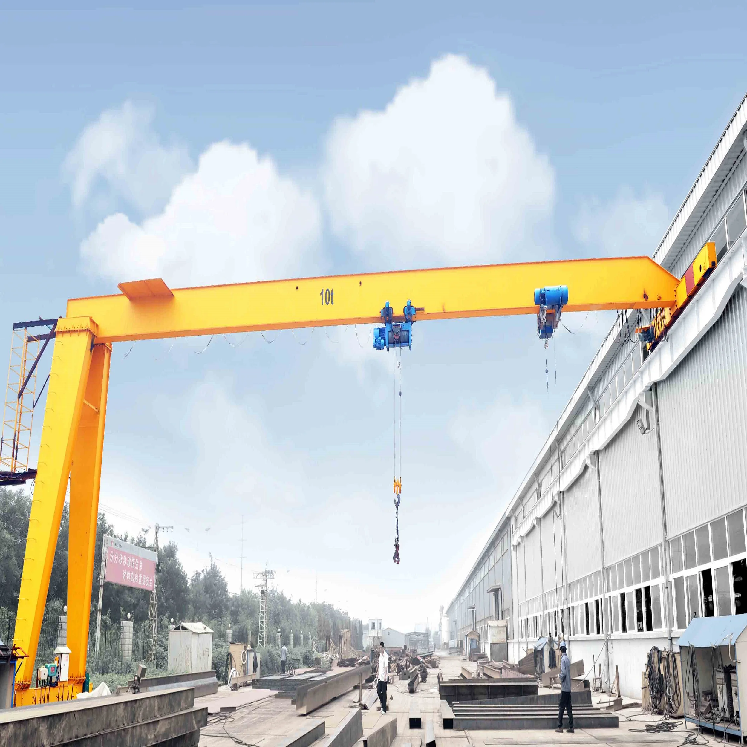 Single girder electric hoist semi half mobile gantry crane 5 ton best price