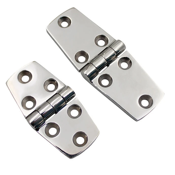 Deck Boat Seat Friction Butt Hatch Hinge 180 Degree Folding High Quality Polished 316 Stainless Steel Marine Boat Strap Hinges