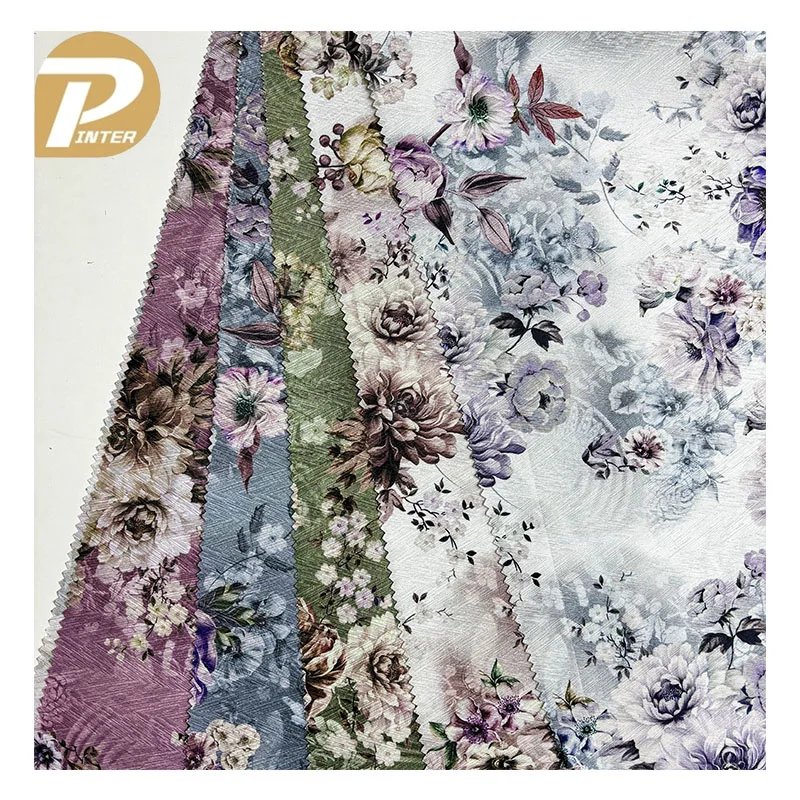 Hot Selling  100% Polyester Silk Luxury Brocade Printed Jacquard Fabric With Good Price for Clothing or Skirts