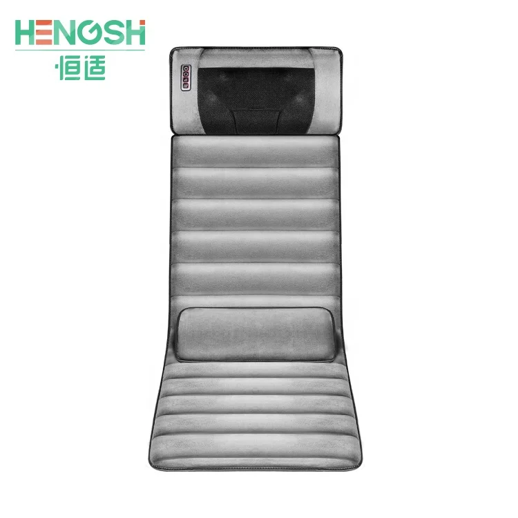 Remote control body massage cushion shaitsu and vibration thermal massage mattress