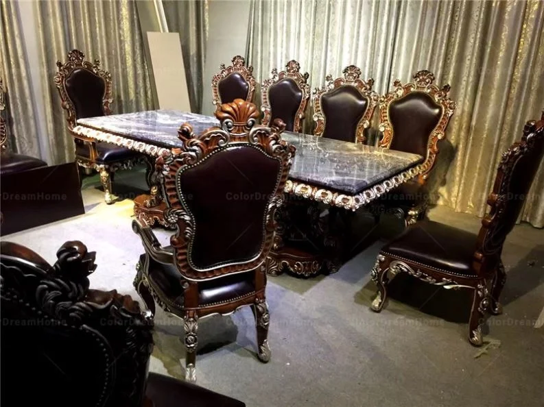 French Furniture Style Dining Room Set Villa Furniture Antique Spanish Furniture