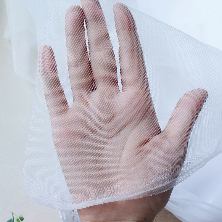 300cm Wide Encryption Transparent Soft Mesh Gauze for Wedding Dress Fabric and Bride Veil