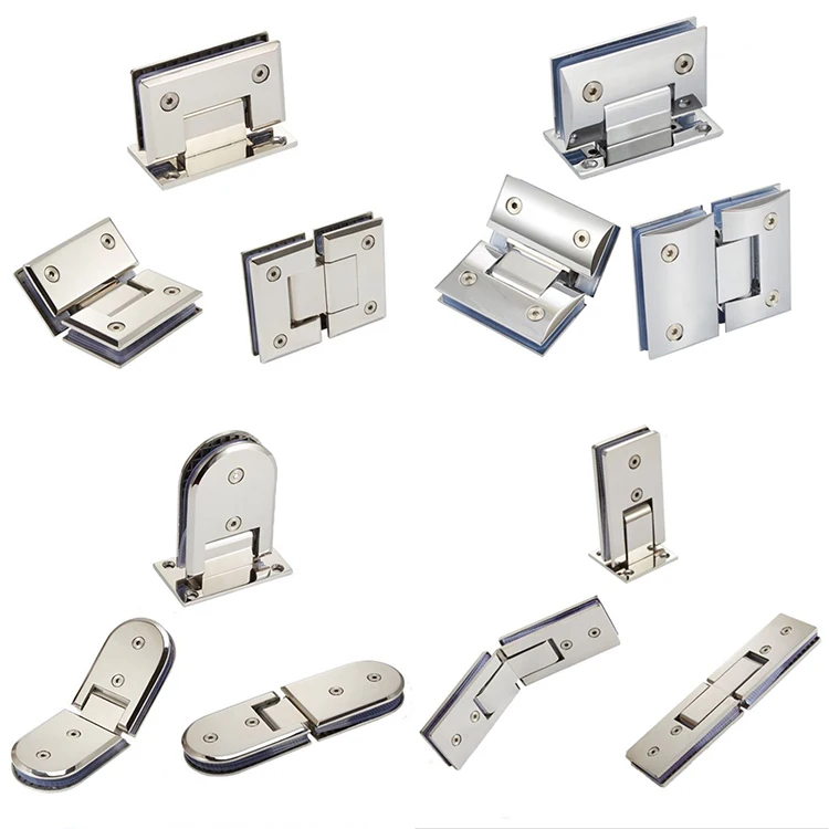 180 Degrees Aluminium Alloy Hinge For Glass Glass Door Pivot Hinge Shower Booth Hinge Wall To Glass
