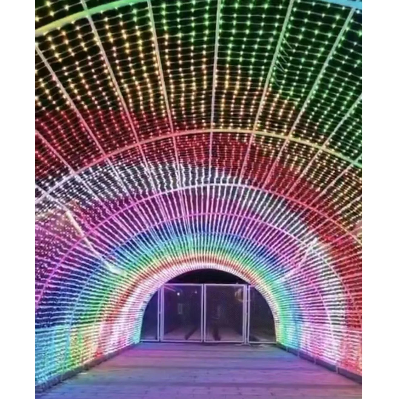 Kingyi P50 Flexible Outdoor Waterproof Programmable LED Curtain Display RGB Transparent Led Pixel Point Lights Grid Screen