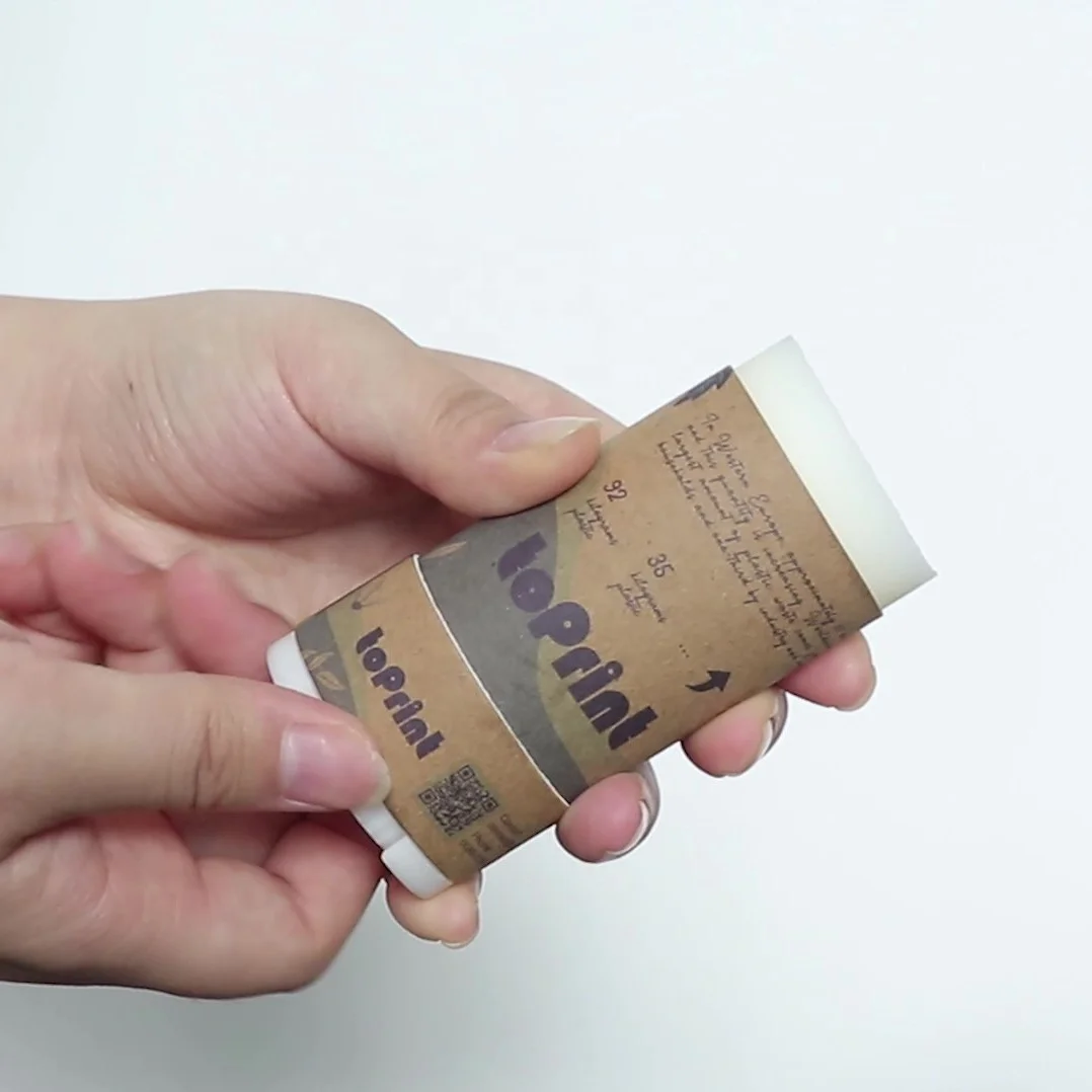 Custom Oval Sunscreen Stick Twist Up Container Eco Friendly Twist Up Tube  Biodegradable Deodorant