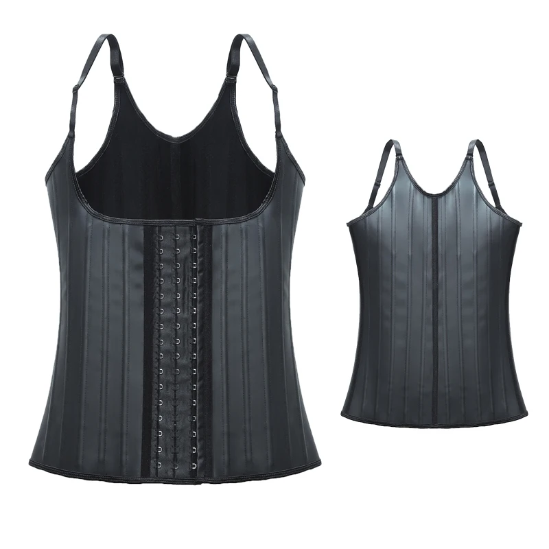 2020 Hot sale Amazon best seller double layer sweat belt waist trainer shaper adjustable latex vest sweat waist trainer
