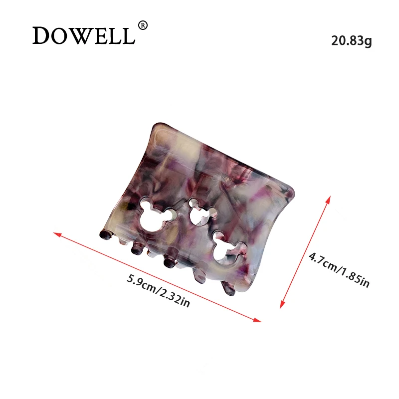 Dowell Acetic acid board hollowed out cartoon mouse hair clip curly hair grip clip medium size back head