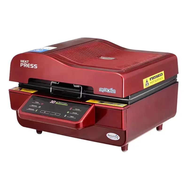 Yinsa TH3DK Red 3D Sublimation Vacuum Heat Press Machine film multicolor mug Cell Phone Case Printing Machine Making Machine