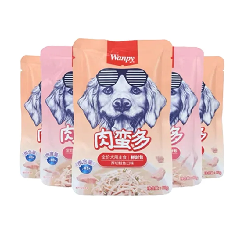 Wanpy Cat Meat Manduo Fresh Package Dog Meat Manduo Fresh Package 80g Wet Grain Cat Salmon Flavor Chicken Flavor Nutrition