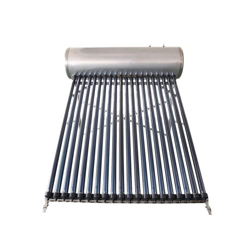 Integrated pressurized solar water heater with heat pipe and stainless steel out tank