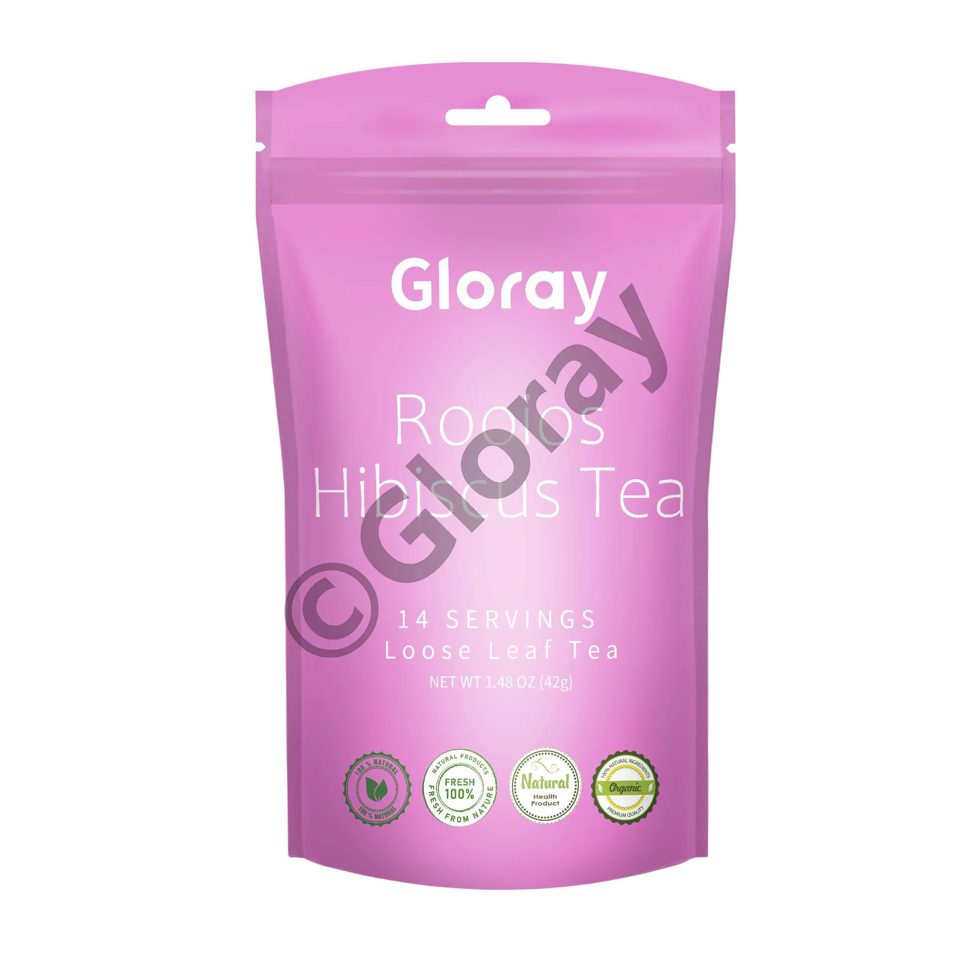 Органический чай Rooibos & Гибискус травяной Настой для иммунного здоровья пользы кожи и детоксикации натуральных ингредиентов без кофеина