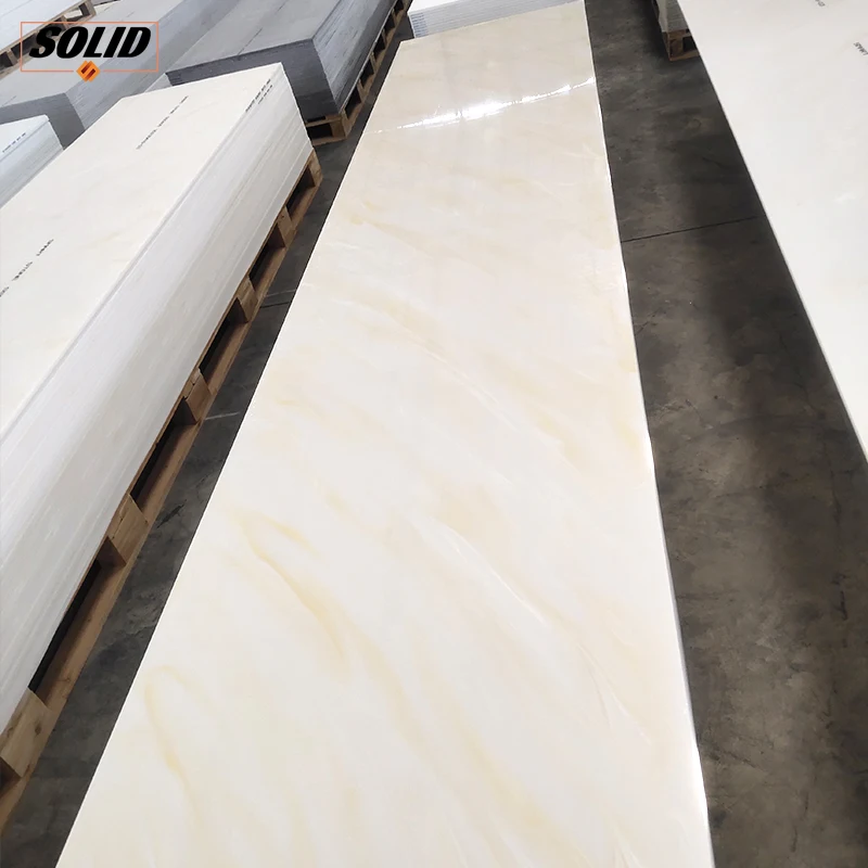 Acrylic Solid Surface Marble Panel Artificial Stone Sheet 6-30mm Thickness For Kitchen Countertop