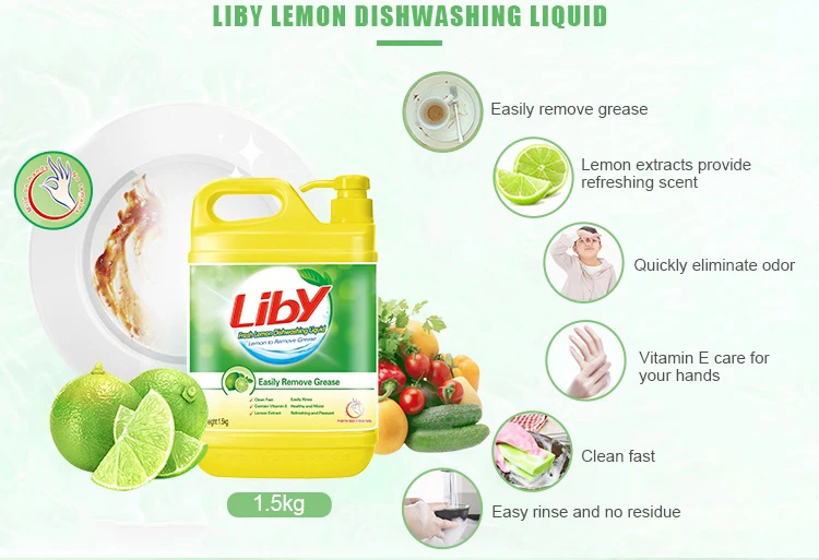 Liby OEM Vegetable Washing Liquid 500g Eco-friendly Detergent Dish Washer Liquid Fruits And Vegetables For Restaurants