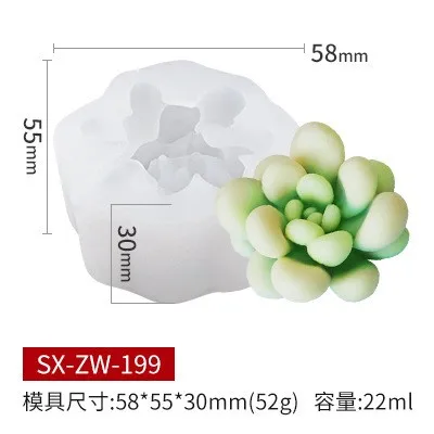 Wholesale Succulent Silicone Candle Mold Silicon Molds for Candle Making Cake Tools for Crafting Beautiful Candles