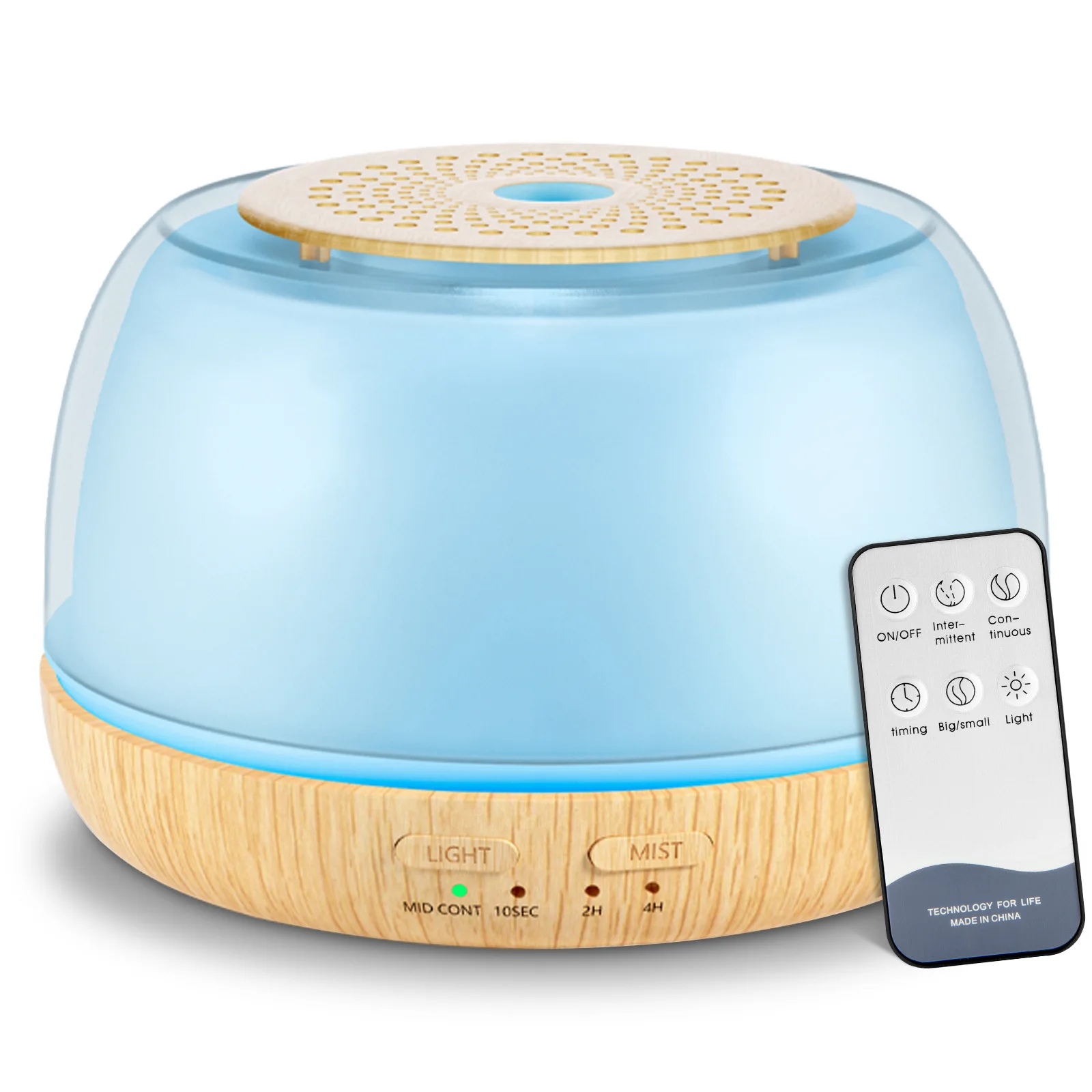 Unique Round Wood Air Freshener Defuser Led Colourful Humidifier Ultrasonic Essential Oil Aroma Diffuser USB