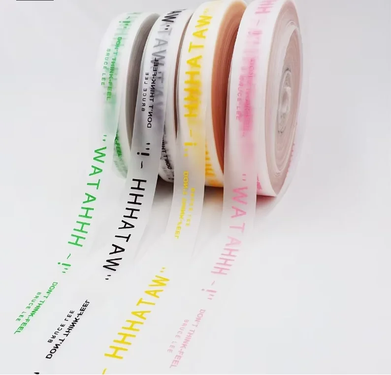 Custom Logo Color Print Soft TPU Label Water Proof care Label  Transparent TPU Printing label for Cloth