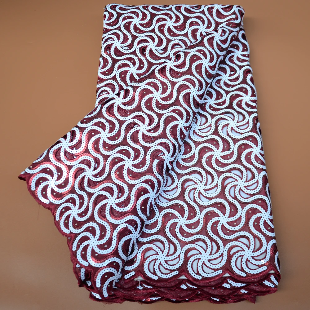 High Quality French Organza Embroidery Lace Fabric Bridal Wedding Dress Beauty Sequins Organza Sewing New Style