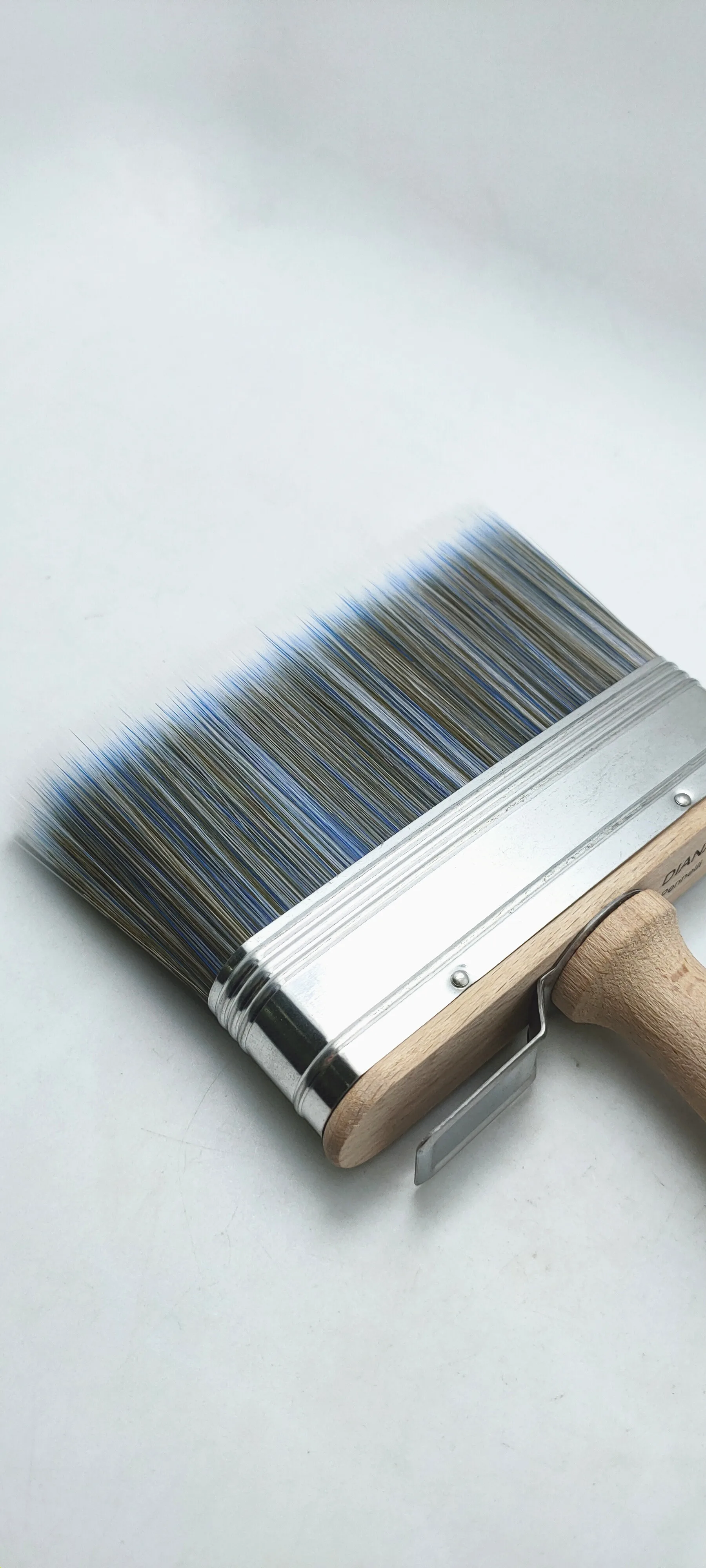 Wooden Handle Stainless Steel Ferrule 30/70 Bristle/Polyester Mix Iron Clip Block Brush