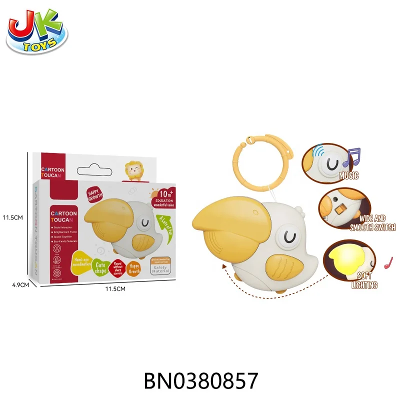 Newest cute soothing toy bird night light musical cartoon bed bell lamp baby toddler toy