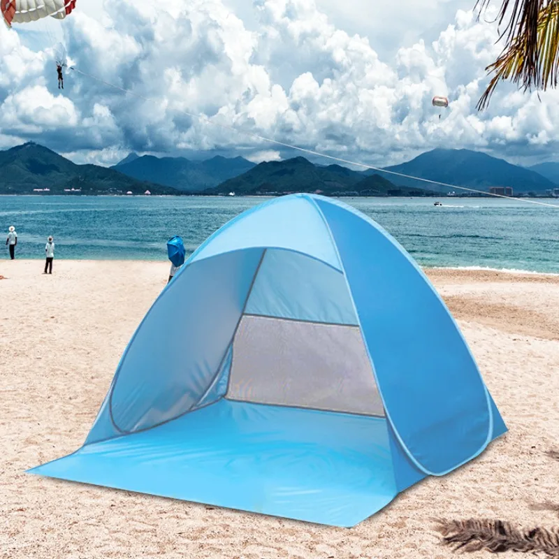 Automatic Pop Up Tent Portable Outdoor Booming Camping Fishing Quick Auto Opening Tent Cabana Beach Sun Shelter Tent With Window