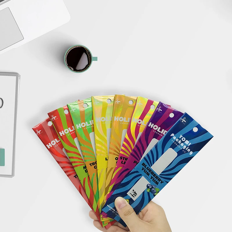 YOMI пользовательская цифровая печать пользовательских Mylar Пластиковые Упаковочные пакеты с несколькими ароматами sku