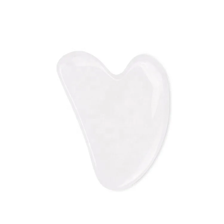 Heart Shape Gua Sha Stone Custom Logo Natural Rose Quartz Jade Black Obsidian Facial Massager Customized Packaging Box Gua Sha