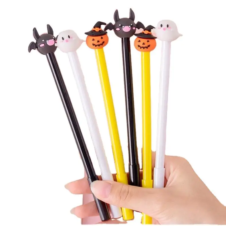Factory Cheap Holiday Halloween Cartoon Multiple Styles Neutral 0.5MM Black Blue Ink Color Students Gel Pen