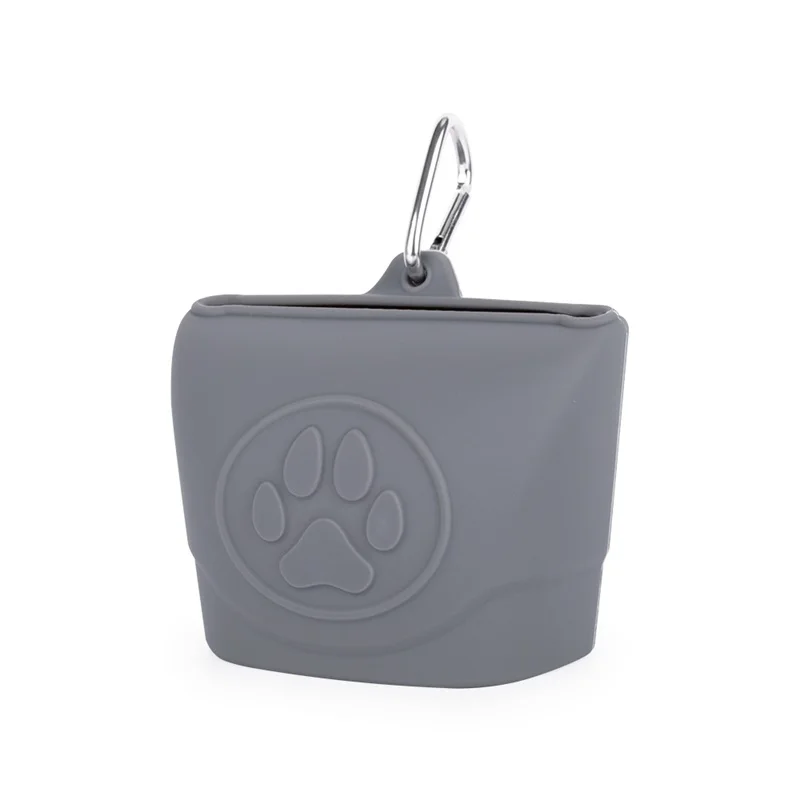 Силиконовый мешочек для собак, Карманный держатель для дрессировки питомцев и щенков с зажимом для еды, прогулок с собаками
