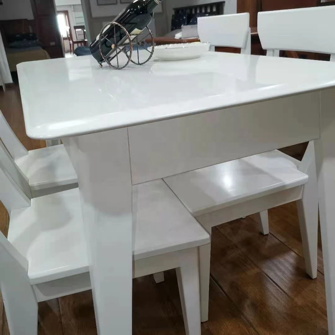 Birch Finger Joint Table Solid Wood Top Dining Room Table solid table