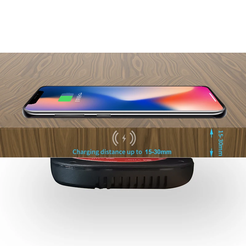 10 Вт QI воздушное пространство на большое расстояние 30 мм Беспроводное зарядное устройство для телефона 2020 Новая магнитная наклейка Удаленная электростанция