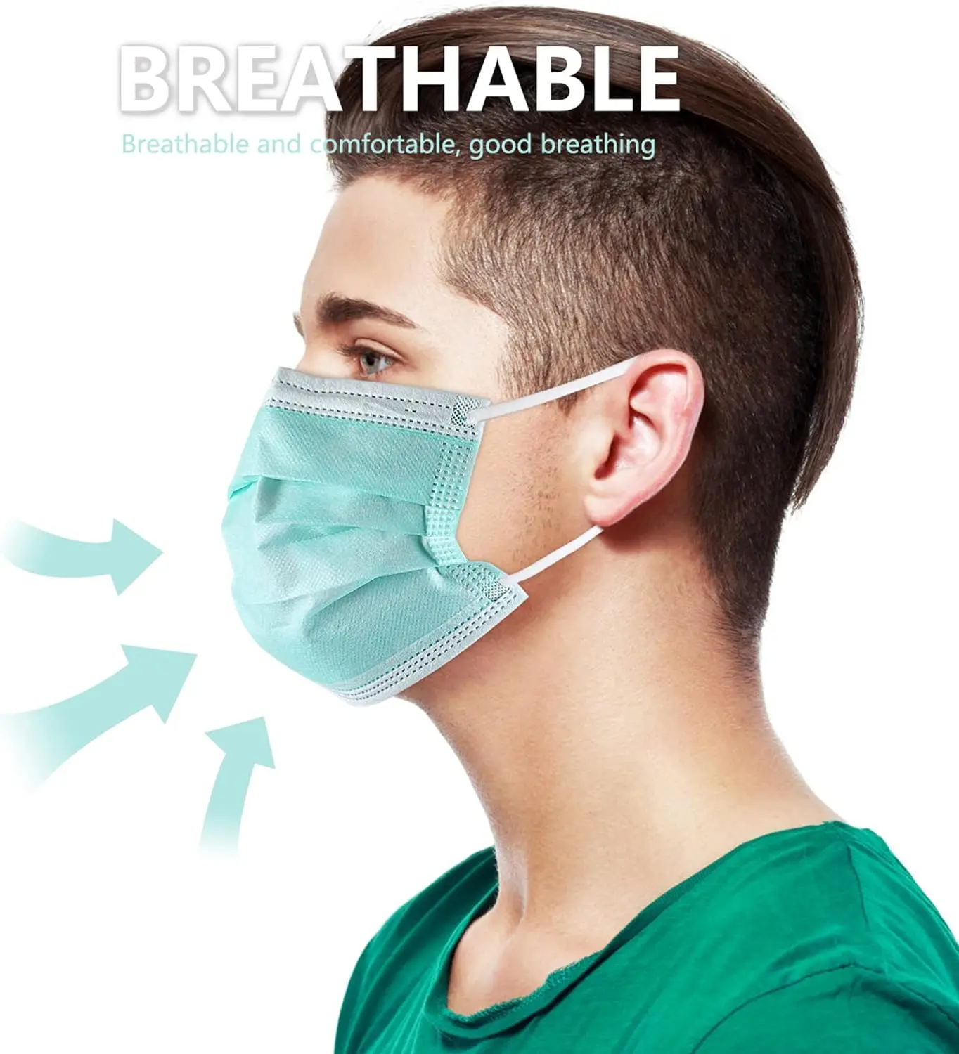 Face mask Manufacturer 3ply Earloop Level 2 Breathable Black Medical Disposable Face Mask Black Masks