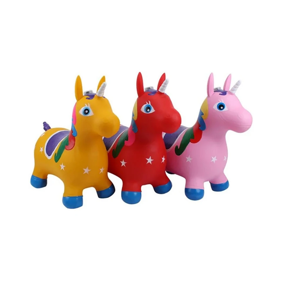 Kids Inflatable Bouncy Hopper Animals Ride On Jumping Giraffe Bouncer
