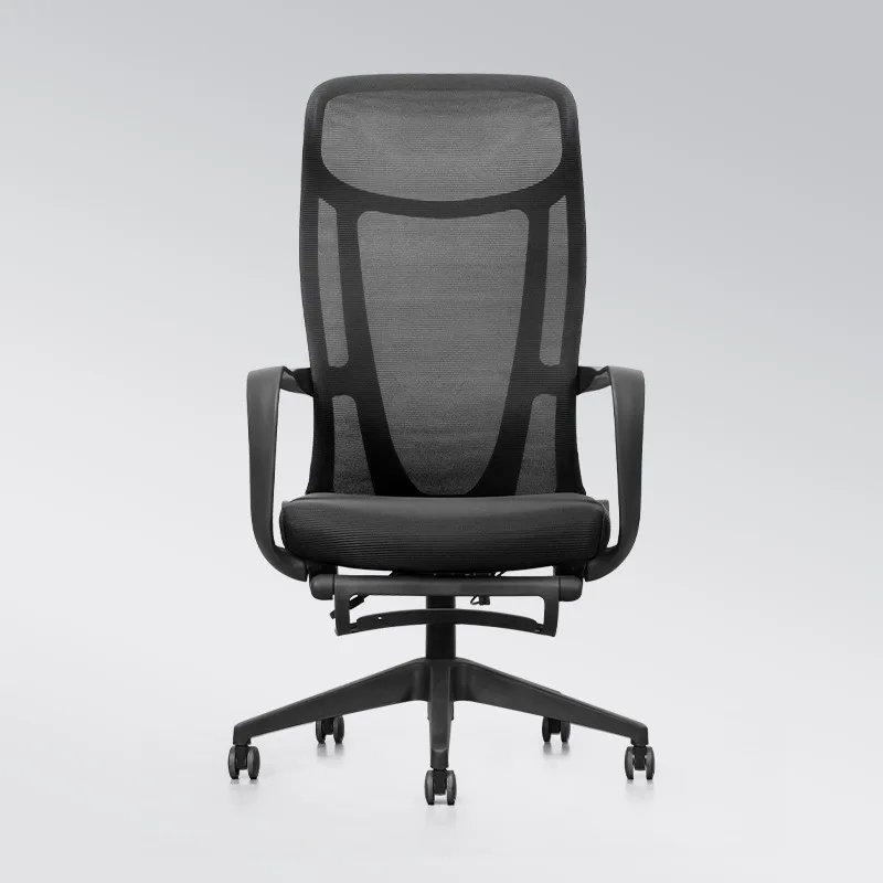 Waist support reclining office chair with stool feet latex lumbar support pillow ergonomic chair home computer chair