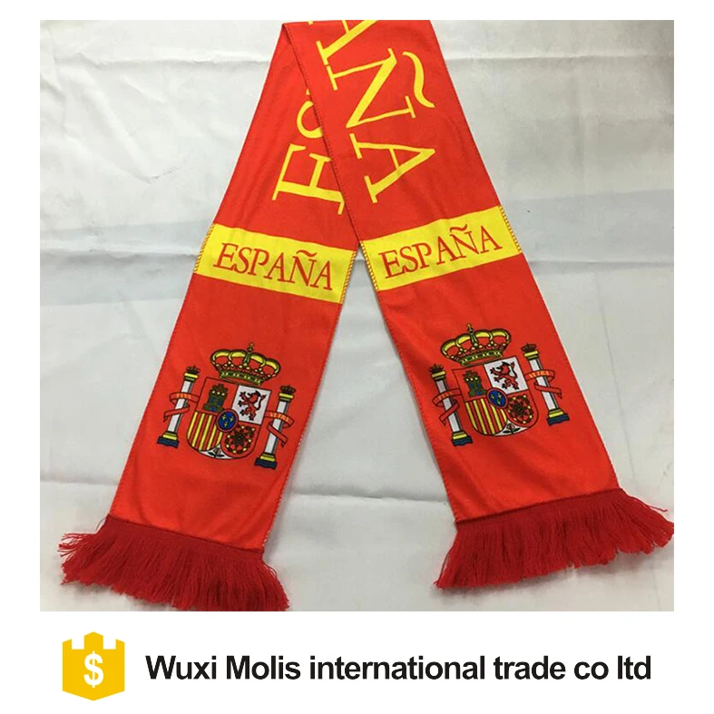 Factory directly Custom 100%acrylic 32 team England country flag scarf for football fans cheering