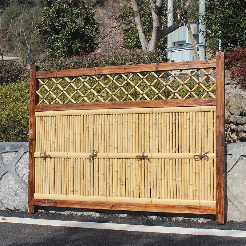 Деревянные бамбуковые ограждения в рамке для природного сада защита заднего двора наружные панели