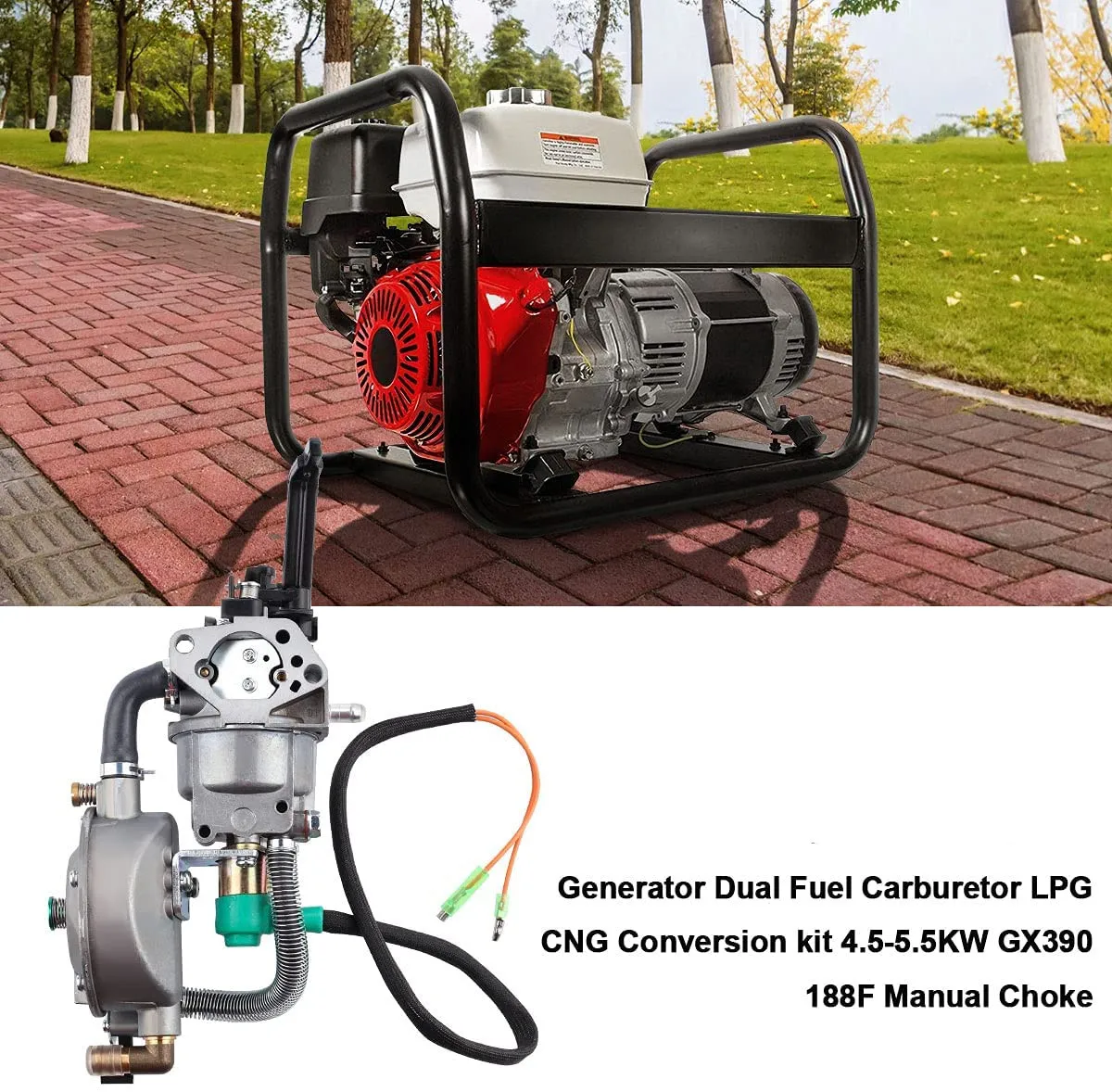  Новейший ручной двойной топливный карбюратор для Honda GX390 188F LPG CNG GX340 4.5KW - 6KW 13HP