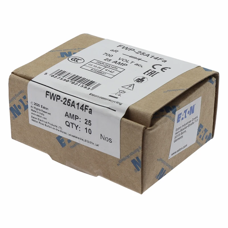  700Vac 800Vdc FWP-25A14F 14x51 мм 25A Bussmann плавкие специальности высокая скорость патрон