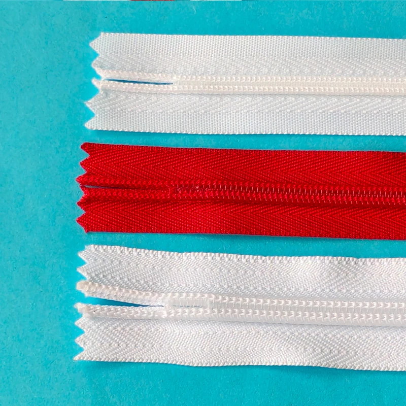 Custom #3 #4 #5 Close End Colorful Nylon Invisible Zipper Roll For Garments Pants Or Dress Skirt Nylon Zip Tape