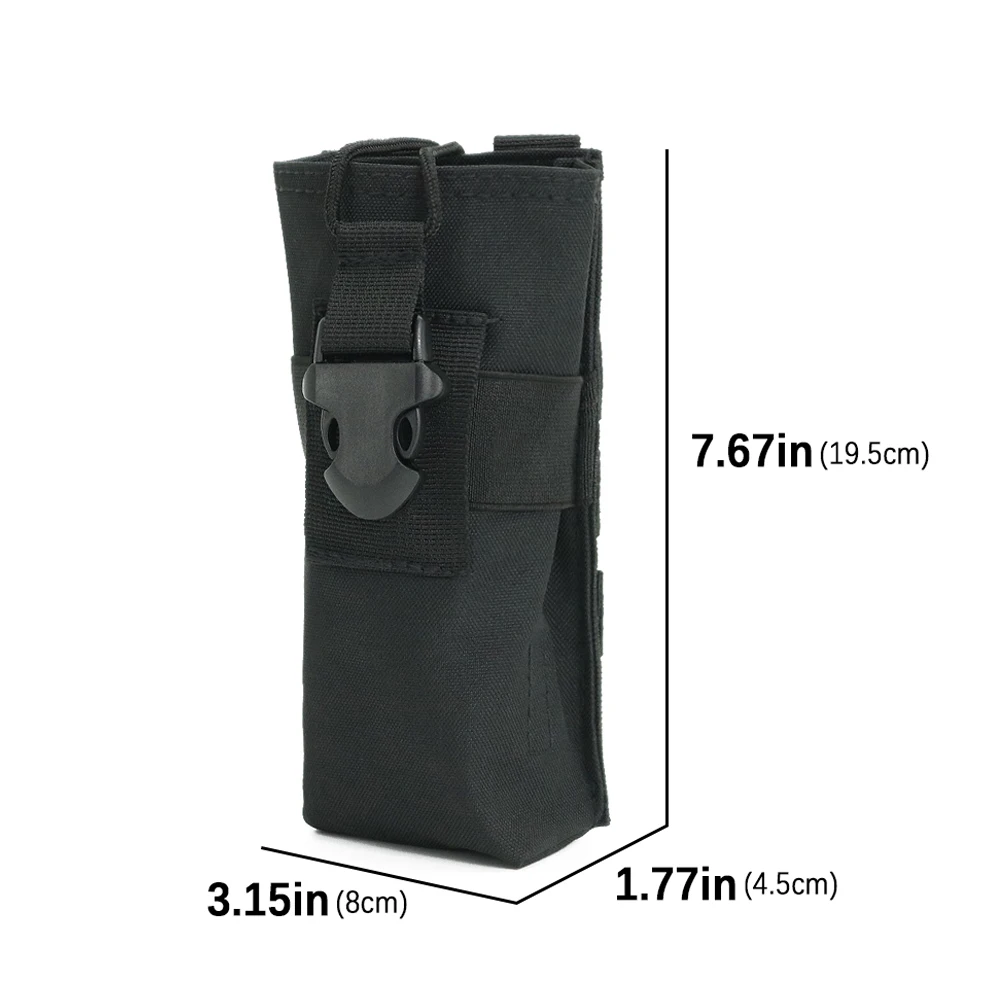 Tactical Molle Radio Holder Walkie Talkie Pouch Waist Bag Two Ways Nylon Radio Pouch Mag Pocket