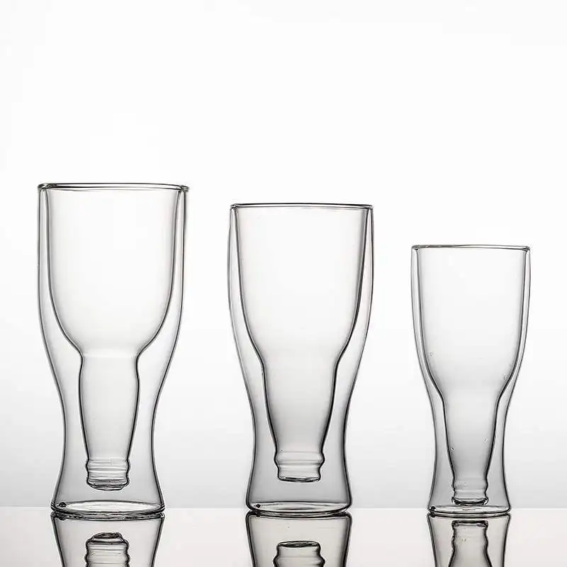 Glassware Beer GlassDesigned with double-walled insulation to keep beer colder glasses cup