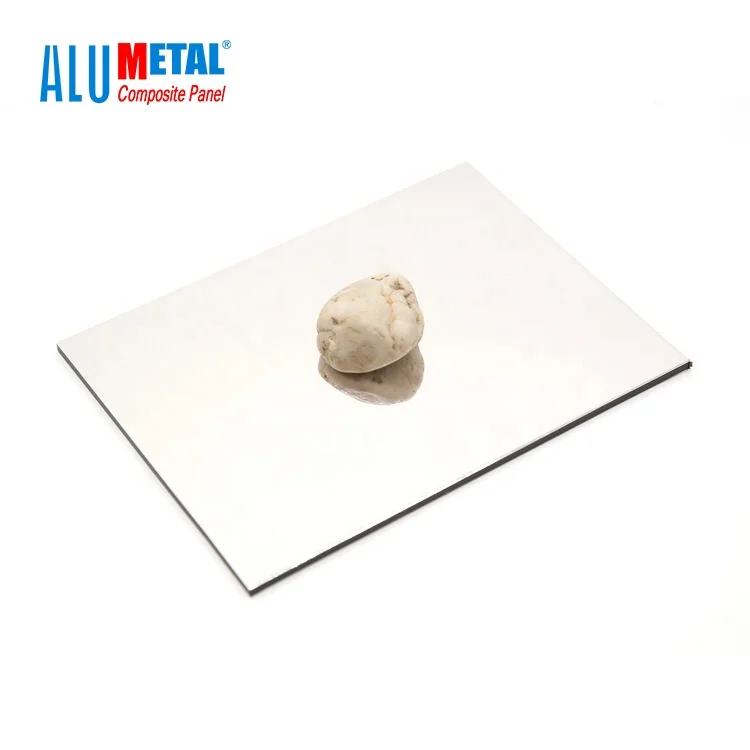 silver mirror aluminum composite panel/sheet mirror acp alu panel supplier in China