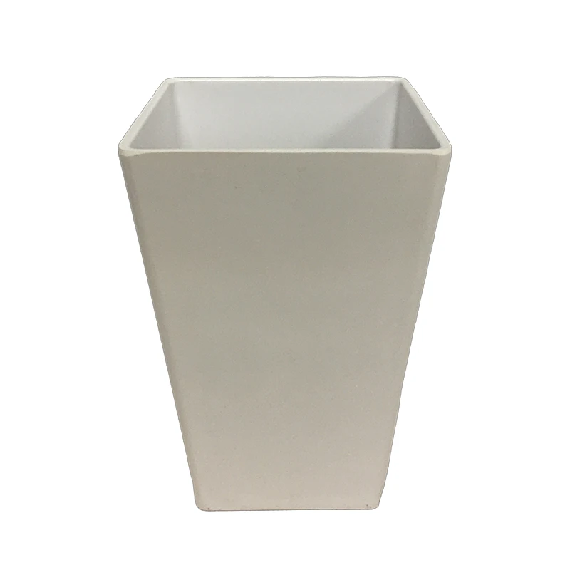 Hot Selling Nordic Style White Ceramic Flower Pot Garden Decoration Indoor Outdoor Floor High Square Flower Pot