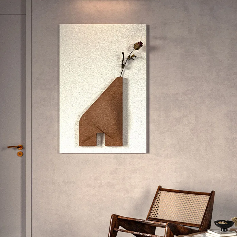 Custom high-end texture three-dimensional sandstone mural corridor painting and wall art for home decor