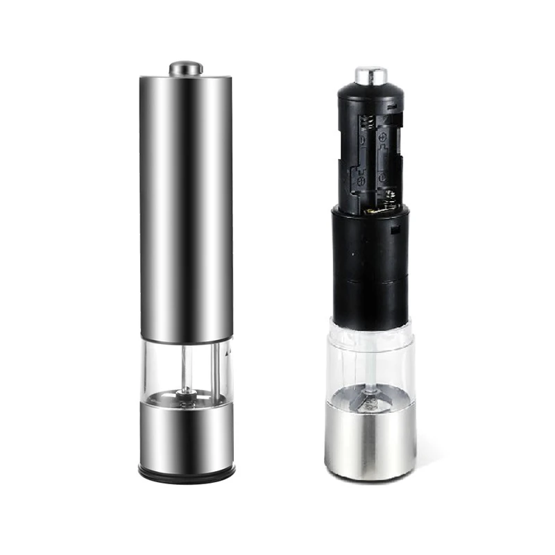 Premium Stainless Steel Electric Salt and Pepper Grinder Set Pepper Mill Portable kitchen supplies Automatic Electric Stainless
