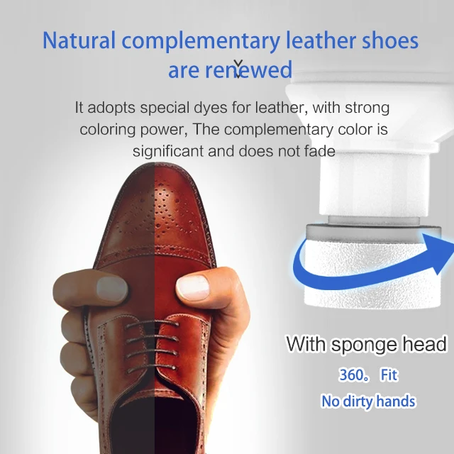 Duyouke Liquid Shoe Polish Black Brown Colorless Shoe Polish Sponge Head Polish Dermal Nourishing oil 75ml