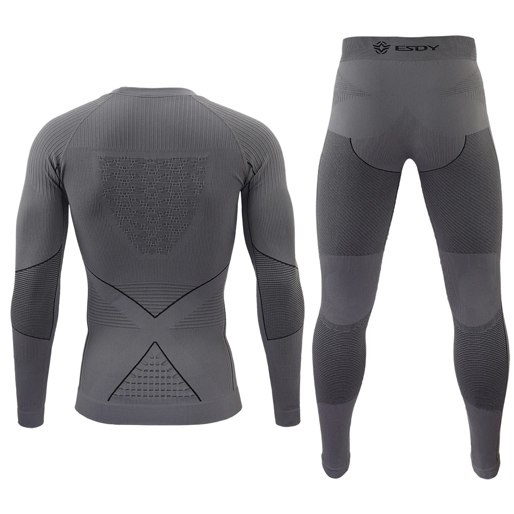 ESDY Outdoor Training Thermal Underwear Sports Fitness Clothes Functional Warm Inner Wear for Men