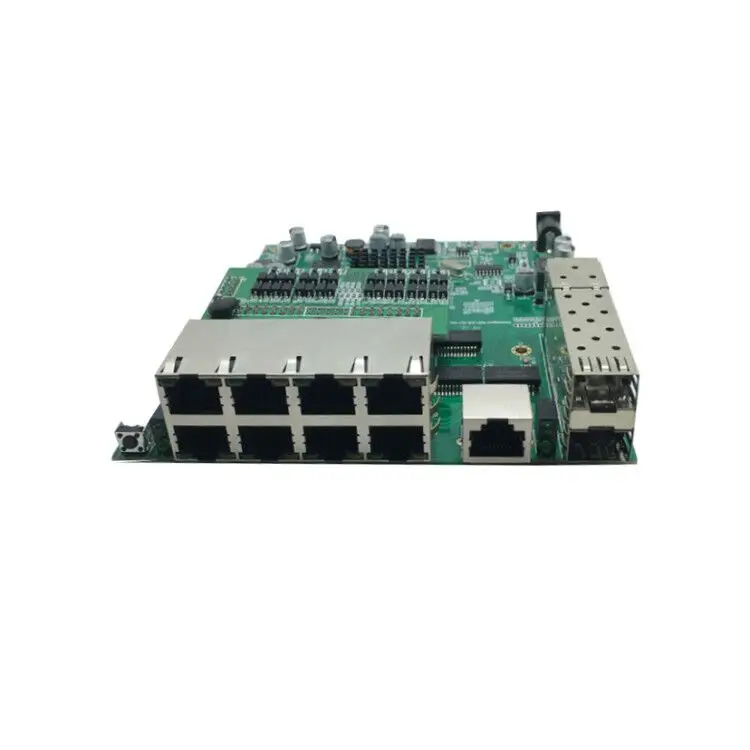  8 портов 24 В Пассивный PoE полный гигабитный 2 оптоволоконный SFP L2 управляемый VLAN LACP SNMP Реверсивный коммутатор