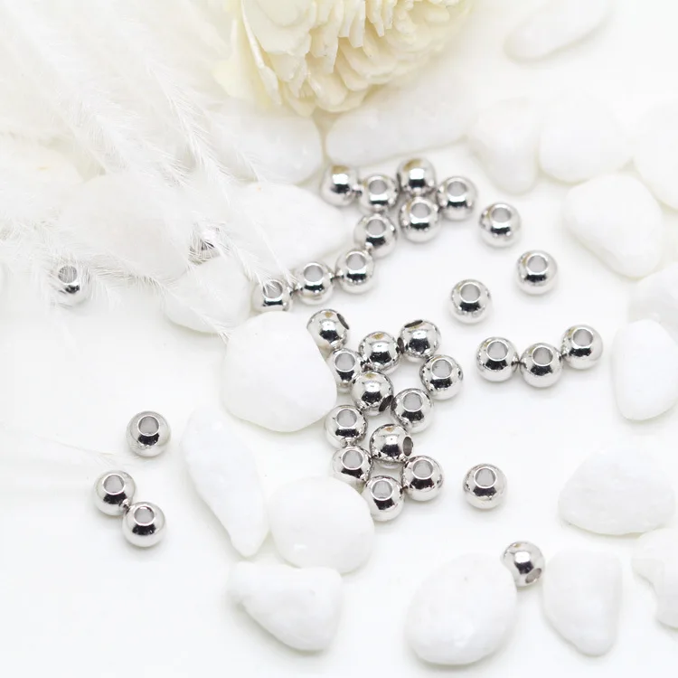 
 Классические золотистые Серебристые бусины Plata 3 мм 4 мм 5 мм 6 мм 8 мм другая свободная золотистая оптовая торговля металлическими бусинами галерея  